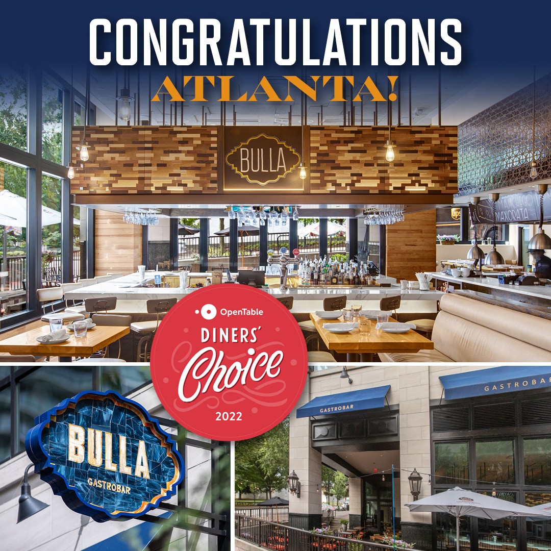 Bulla Atlanta received Diners' Choice Award