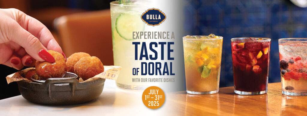 Spanish tapas, sangrías, and desserts featured in Bulla Gastrobar's Taste of Doral 2025 prix fixe menu.