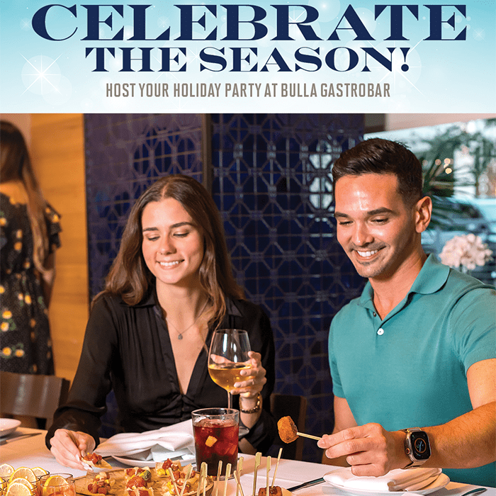 Best place for private dining at Bulla Gastrobar with holiday menu and celebrations.