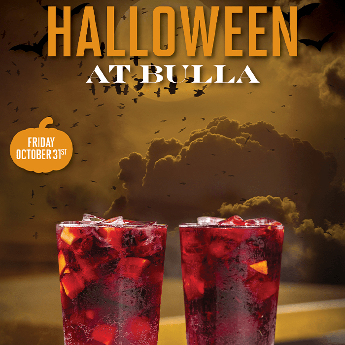 Halloween sangría, bites & churros at Bulla – festive treats to celebrate October 31st.