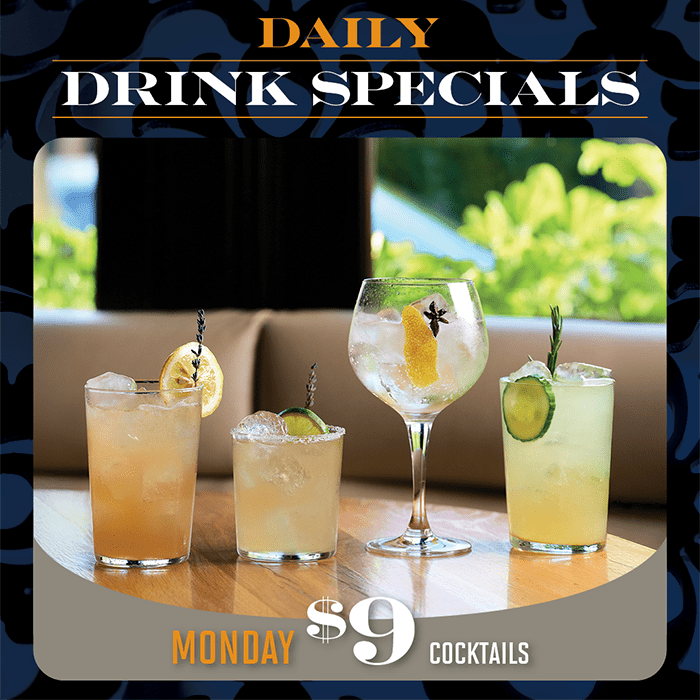 Bulla Gastrobar Charlotte promoting their Daily Drink Specials.