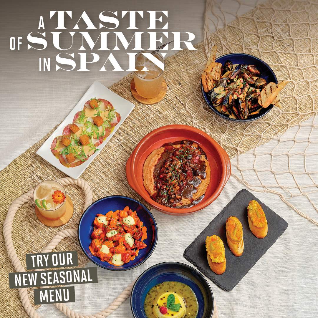 **TÍTULO:** A TASTE OF SUMMER IN SPAIN **SLUG:** a-taste-of-summer-in-spain **META DES:** Try Bulla Gastrobar’s new seasonal menu featuring Spanish-inspired dishes, refreshing cocktails, and summer flavors for a limited time. **PÁRRAFO CORTO:** Savor the flavors of a Spanish summer with Bulla’s new seasonal menu. Enjoy fresh seasonal dishes, tapas, cocktails, and sweet bites made for sunny days and warm nights. Available for a limited time. **ALT TEXT:** Bulla Gastrobar summer seasonal menu graphic featuring Spanish-inspired dishes, cocktails, seafood, tapas, and dessert with the text “A Taste of Summer in Spain” and “Try Our New Seasonal Menu.”