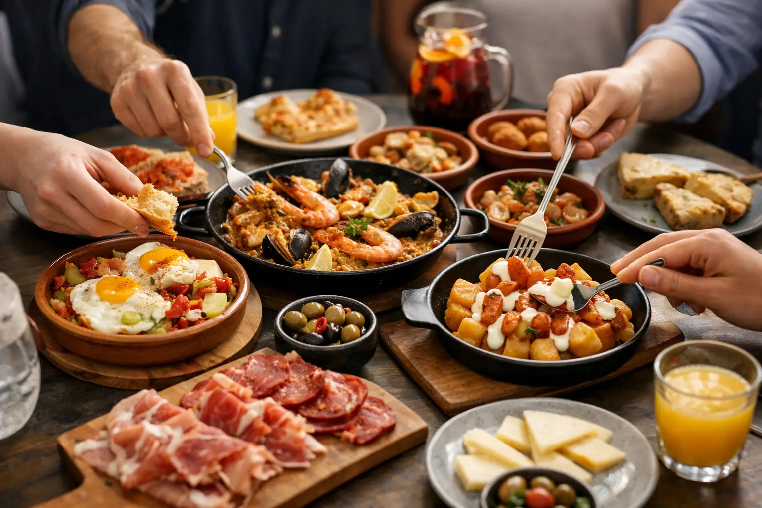 Spanish Brunch Is Better When Everyone Shares
