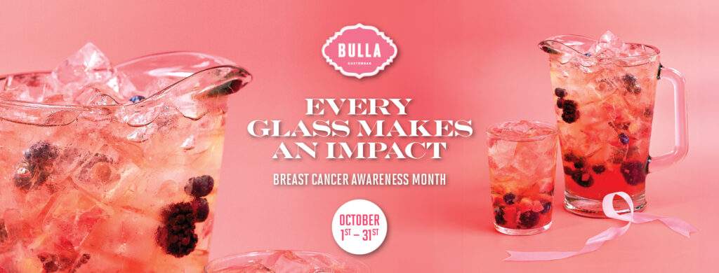 Rosé Sangría promotion supporting Breast Cancer Awareness Month with a $1 donation to breast cancer research for every drink sold