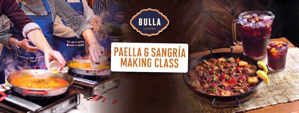 Paella Making Class at Bulla Gastrobar featuring authentic Spanish paella