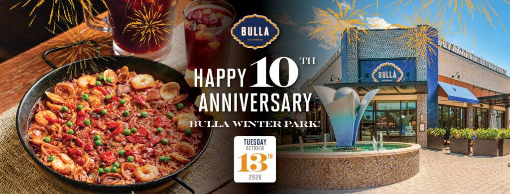 WINTER PARK 10TH ANNIVERSARY Bulla Gastrobar celebration with Red Sangría and paella